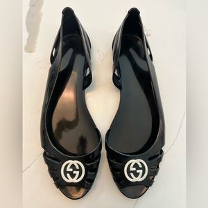 Gucci Jelly flats black size 38/8